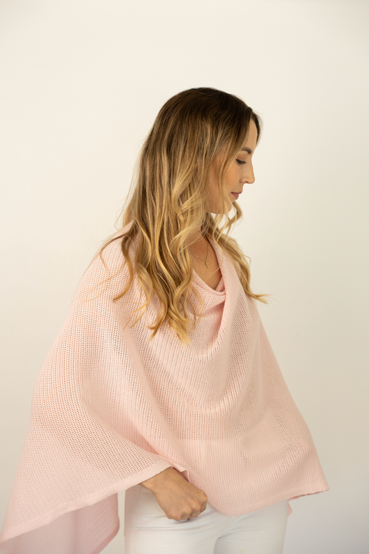 Sol Nursing Shawl in Rose